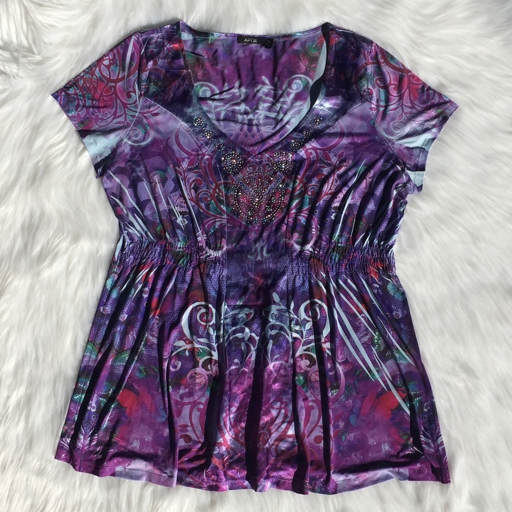 📦MOVING SALE📦 Gorgeous Purple Paisley Blouse